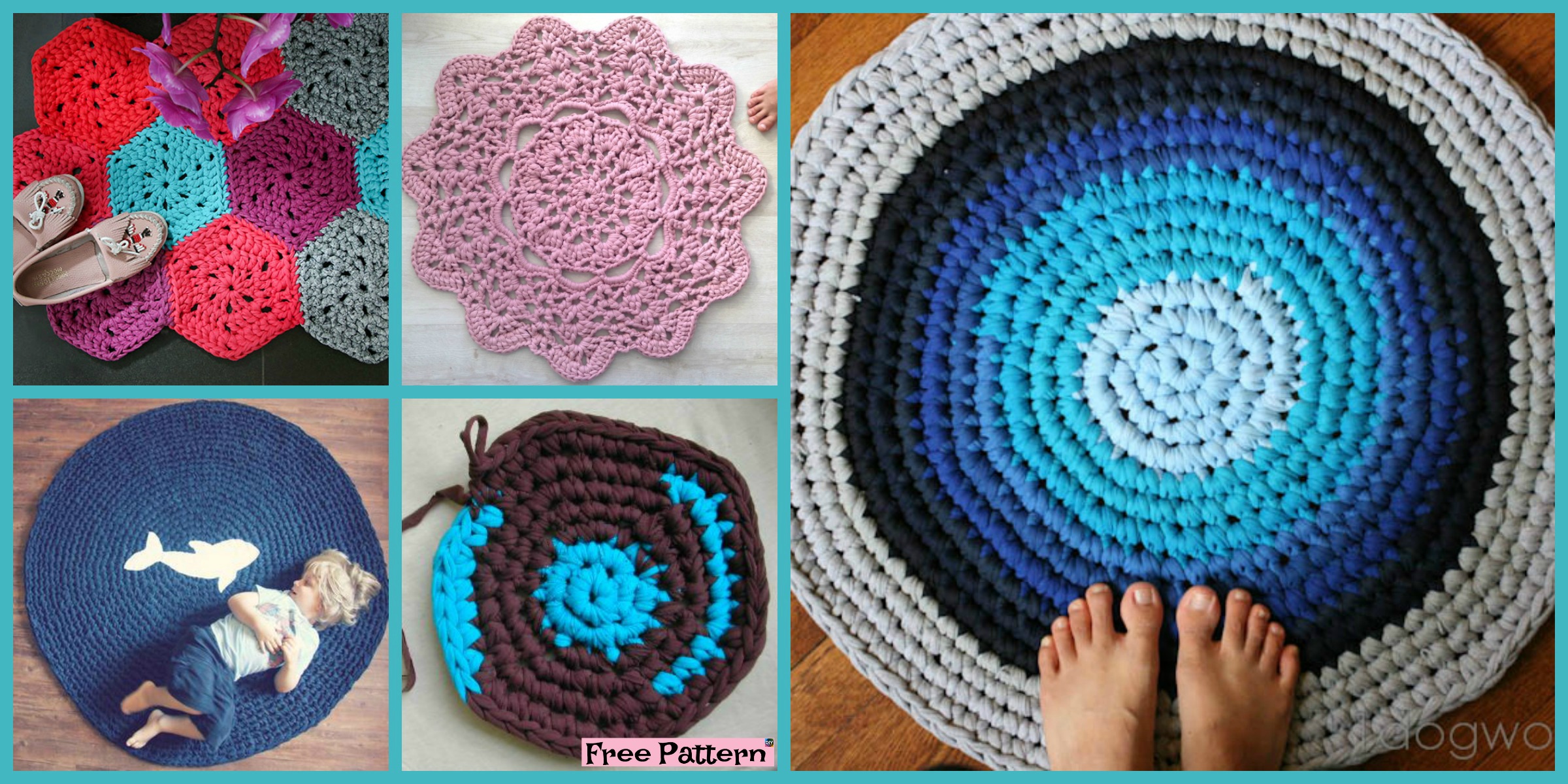 10 Awesome Crochet Rug from Shirts Free Patterns