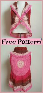 10 Cutest Crochet Circular Vest Free Patterns - DIY 4 EVER
