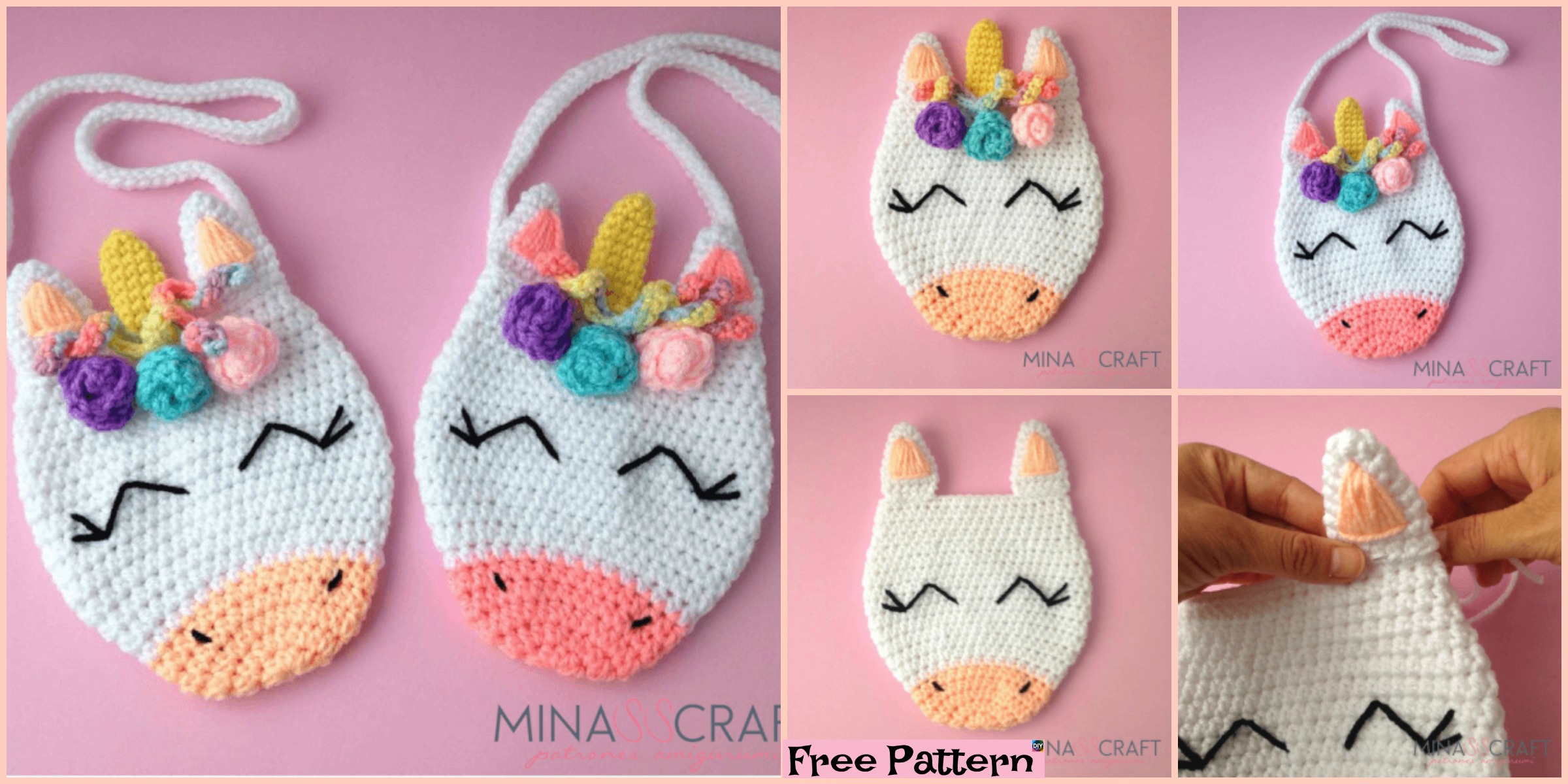Adorable Crochet Unicorn Purse  –  Free Pattern