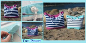 diy4ever-Crochet Classic Beach Bag - Free Pattern