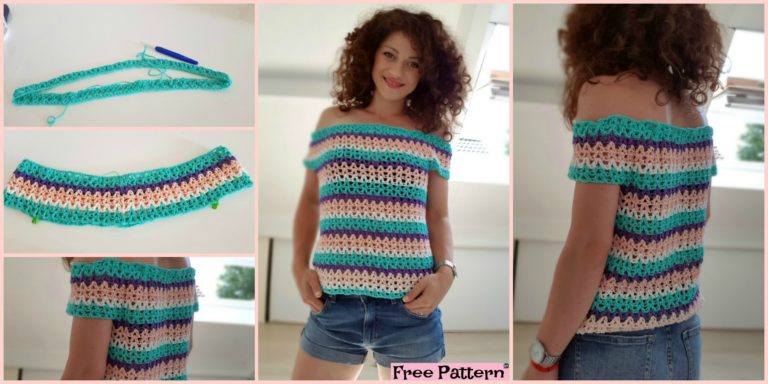 Pretty Crochet Summer Blouse - Free Pattern - DIY 4 EVER