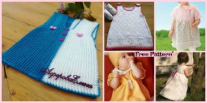 diy4ever- 10 Most Unique Knitting Baby Dress - Free Patterns