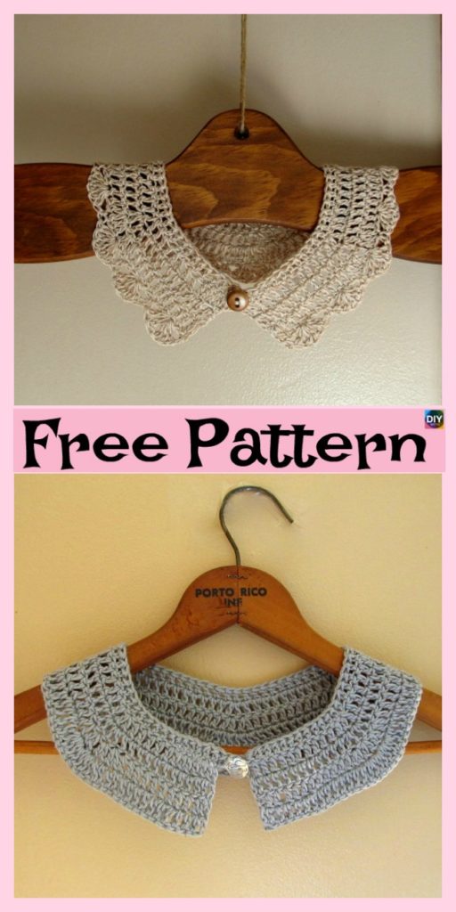 12 Pretty Crochet Simple Collar Free Patterns - DIY 4 EVER