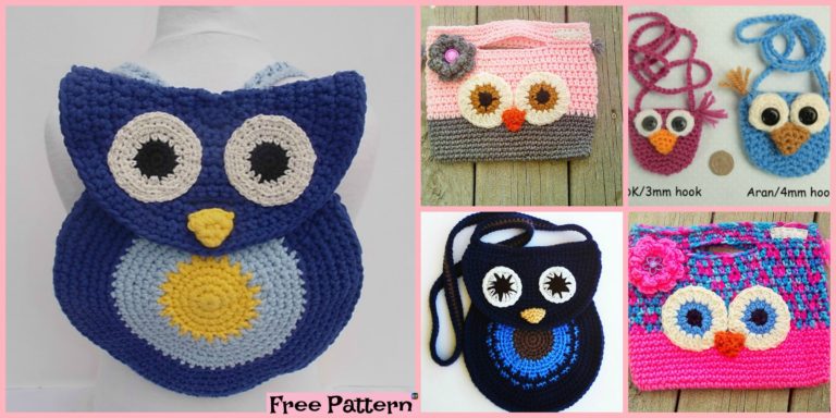 Adorable Crochet Owl Bag - Free Patterns - DIY 4 EVER
