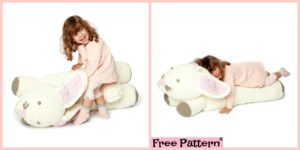 diy4ever- Crochet Bunny Floor Pillow - Free Pattern