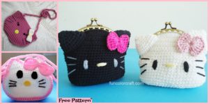 diy4ever-Cute Crochet Hello Kitty Purse - Free Patterns