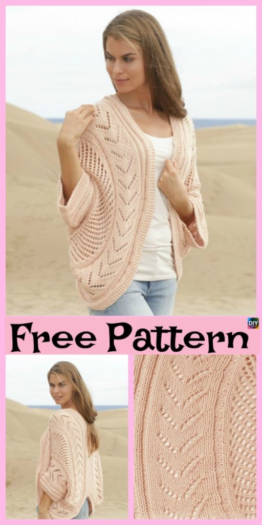 10 Beautiful Knit Blanket Sweater Free Patterns - DIY 4 EVER