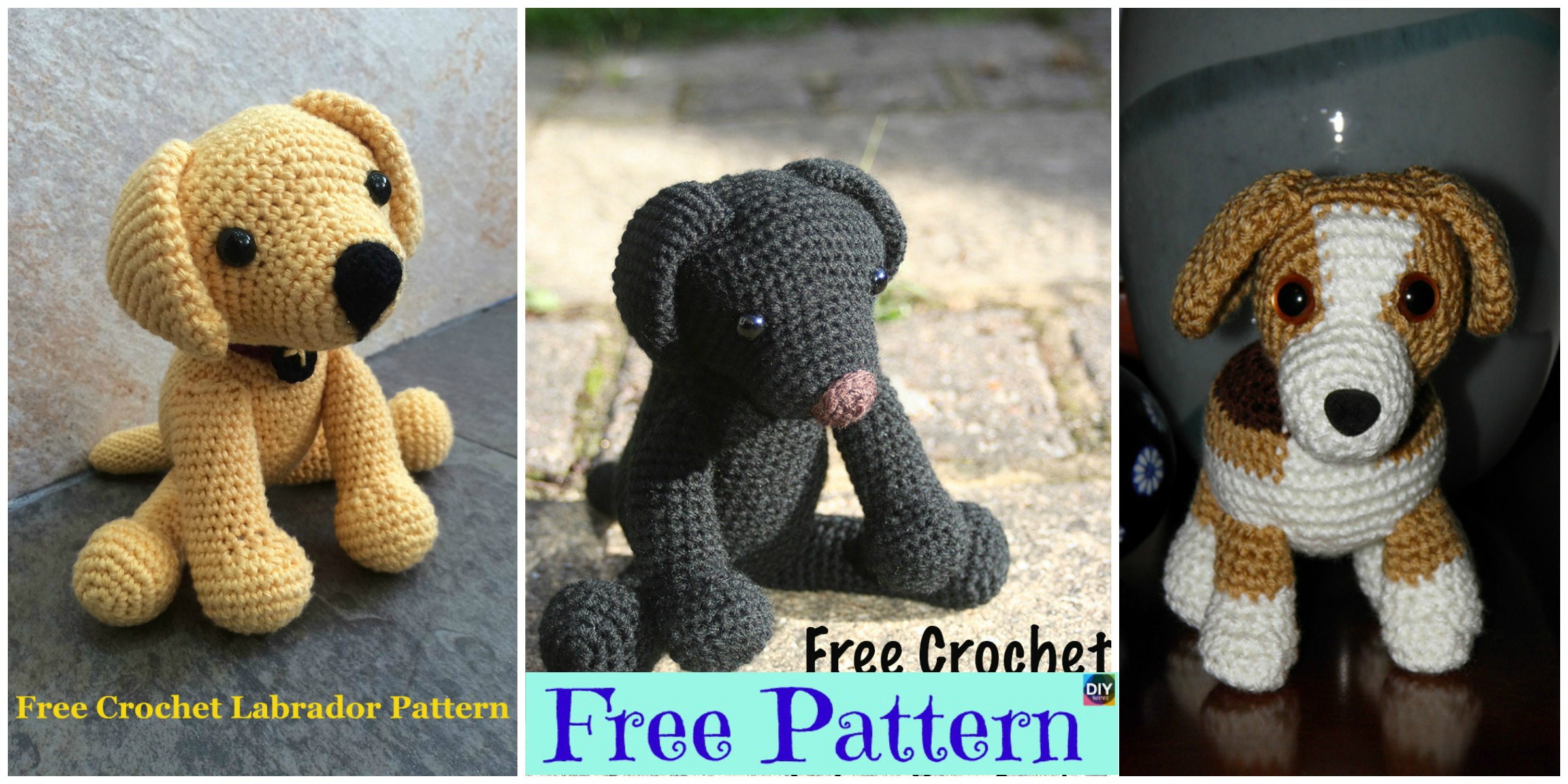 15 Adorable Crochet Puppy Dog Free Patterns