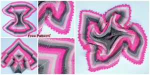 diy4ever-Crochet Pineapple Baby Blanket - Free Pattern
