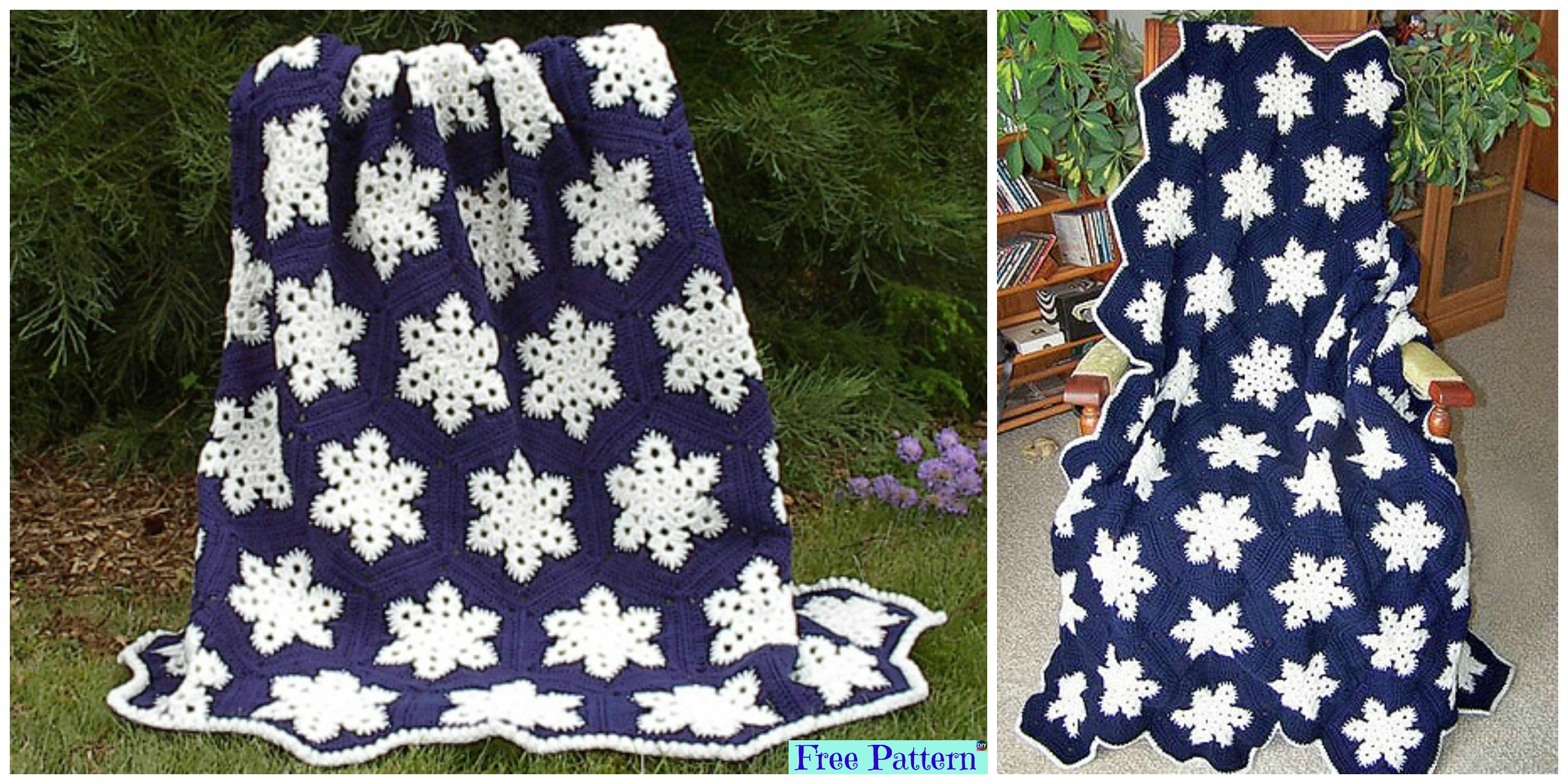 Beautiful Crochet Snowflake Afghan – Free Pattern