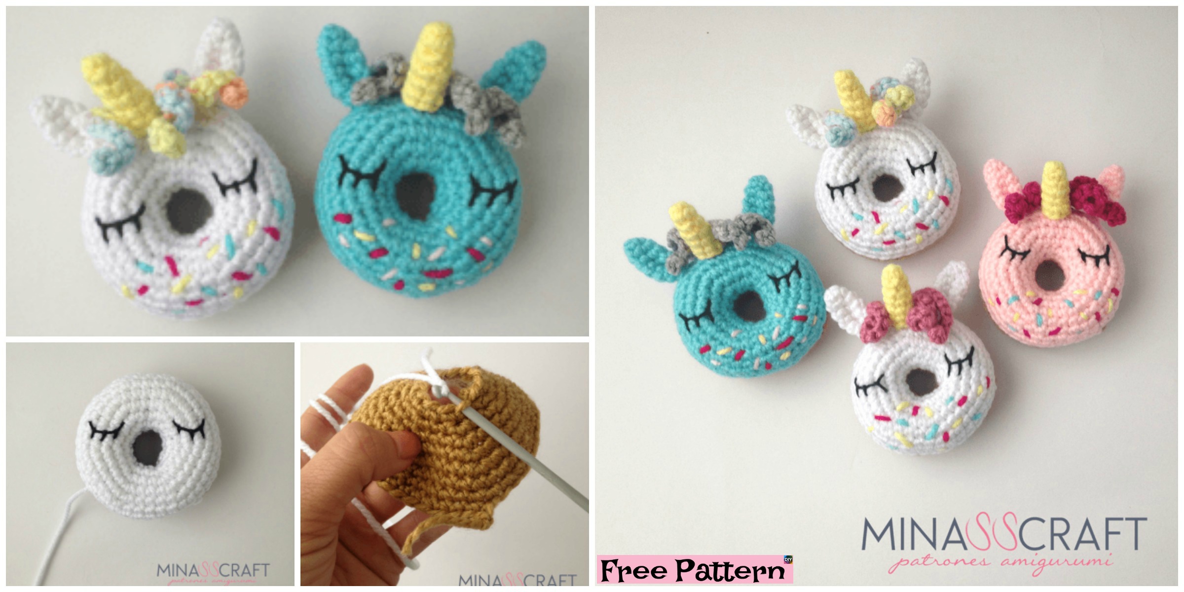 Crochet Unicorn Donut Amigurumi – Free Pattern