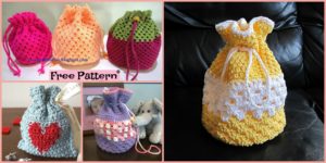 diy4ever-Round Base Crocheted Goody Bag - Free Patterns
