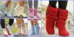 diy4ever-10 Knitted Cozy Slippers Free Patterns