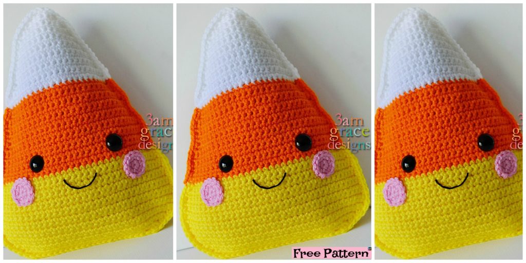 -Crochet Candy Corn Kawaii Cuddler - Free Pattern