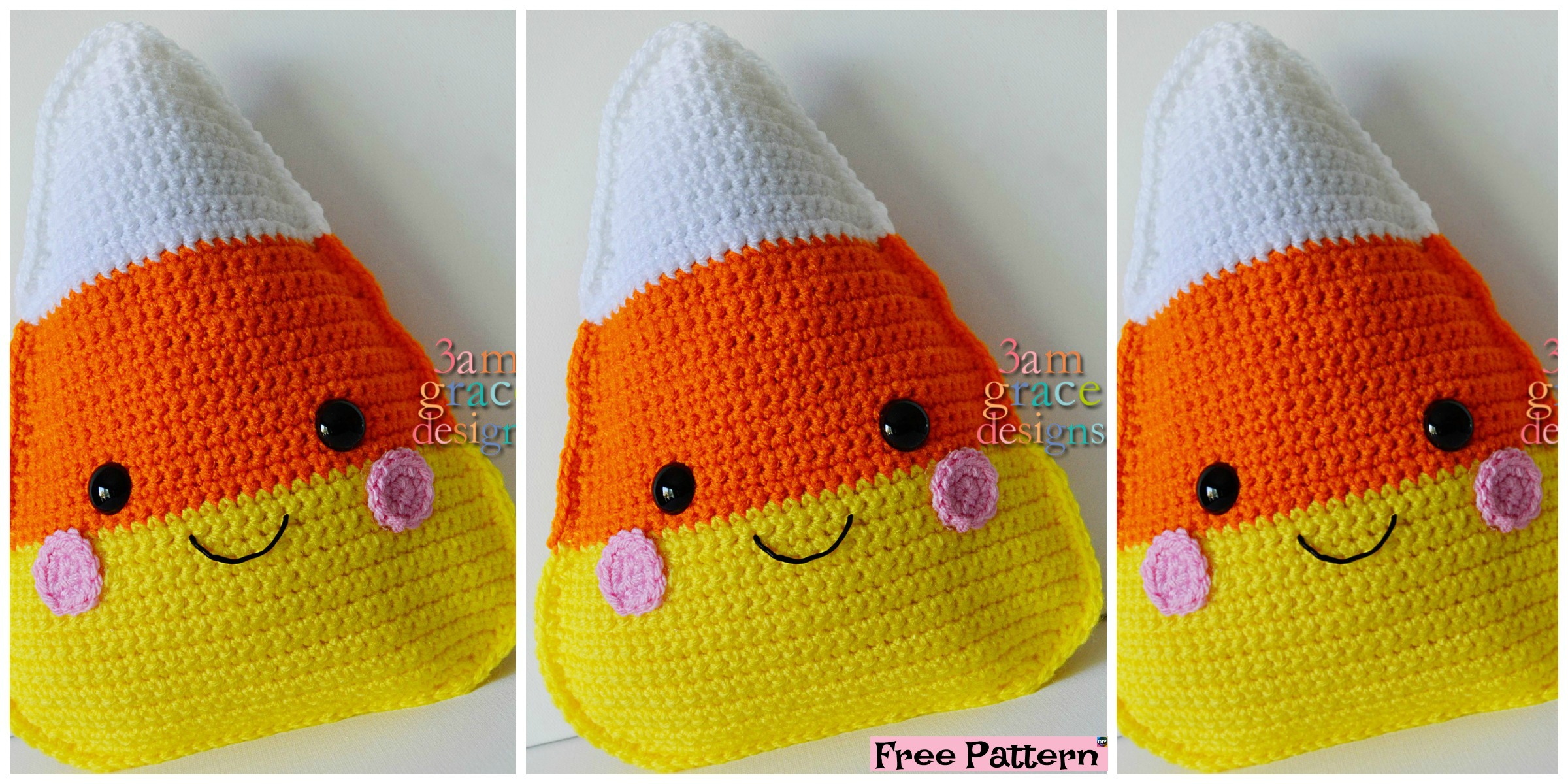 Crochet Candy Corn Kawaii Cuddler – Free Pattern
