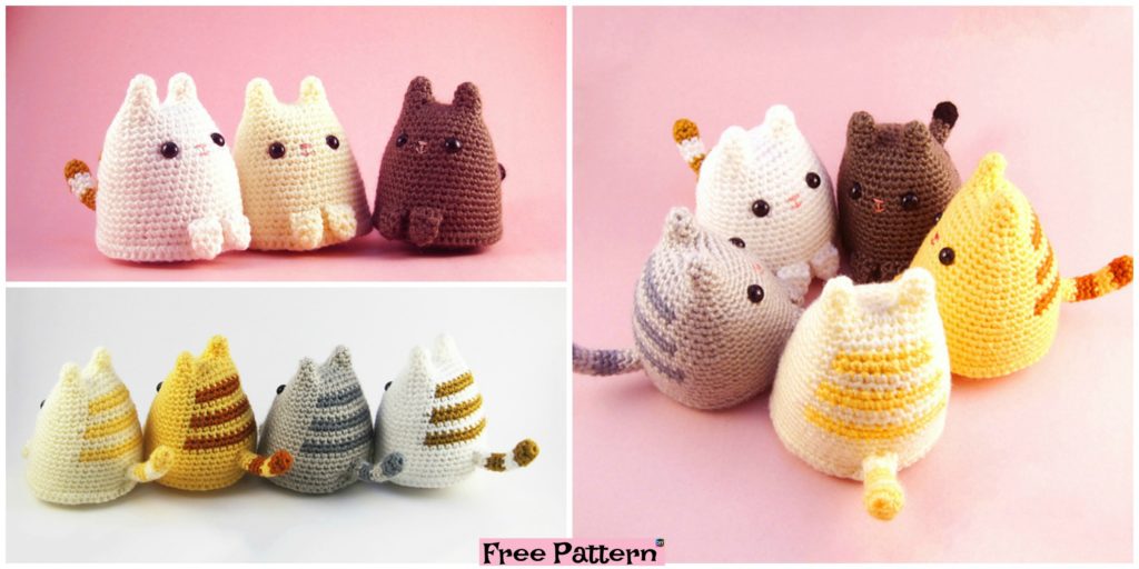diy4ever- Crochet Dumpling Kitty - Free Pattern