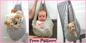 diy4ever-Crochet Hanging Sack Basket - Free Pattern