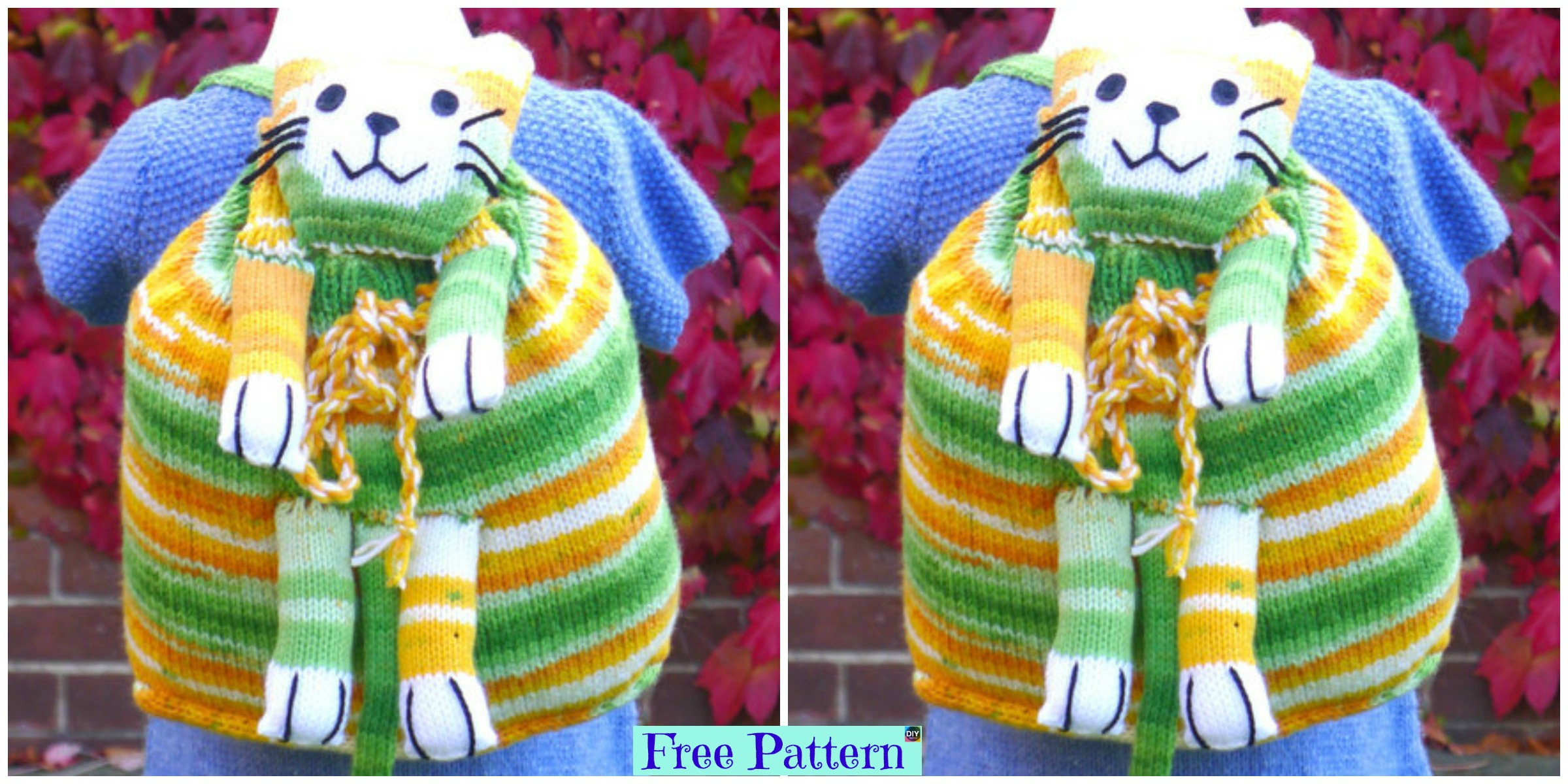 Adorable Knit Kids’ Backpack – Free Pattern