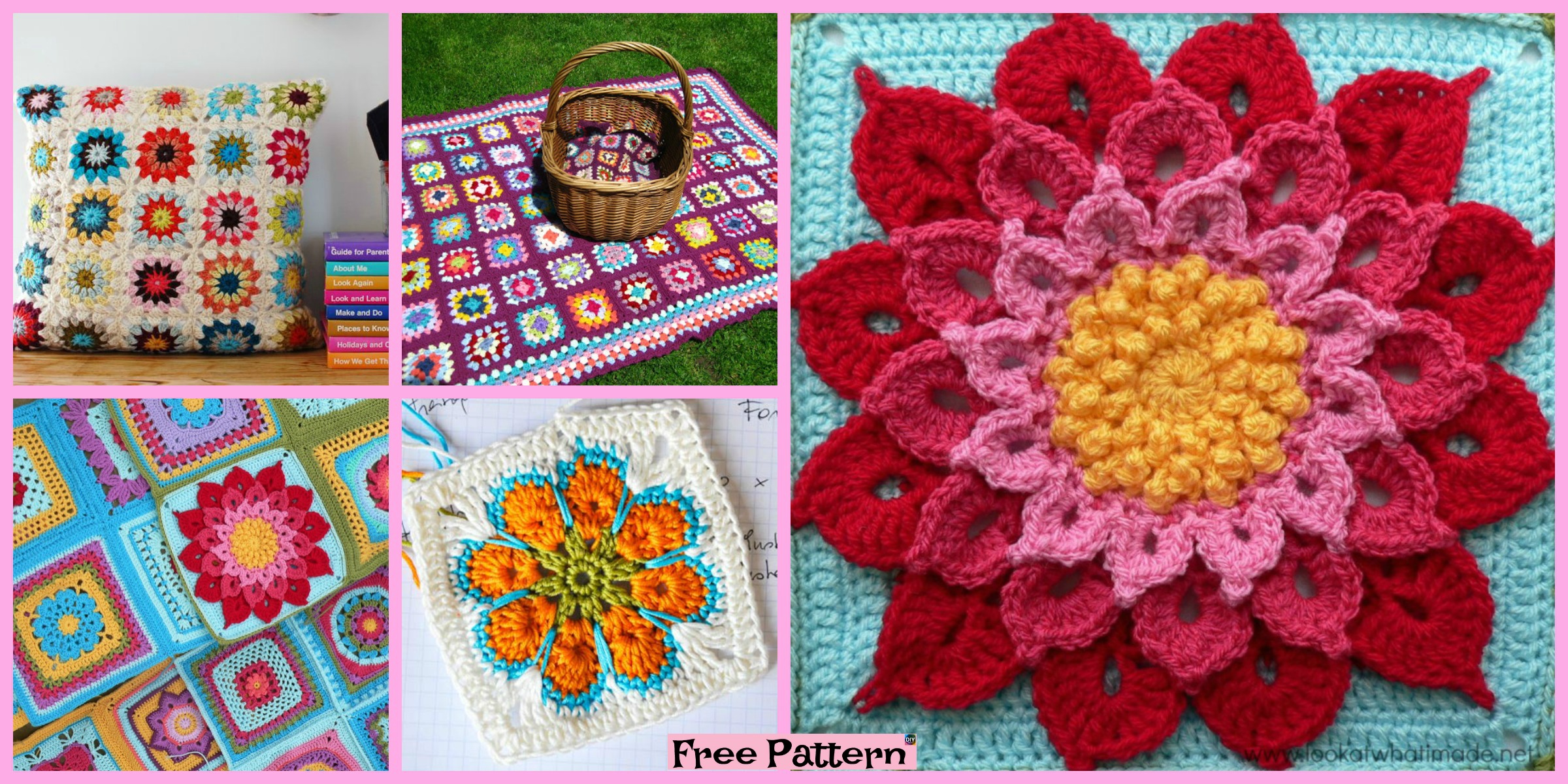 10 Beautiful Crochet Granny Squares – Free Patterns