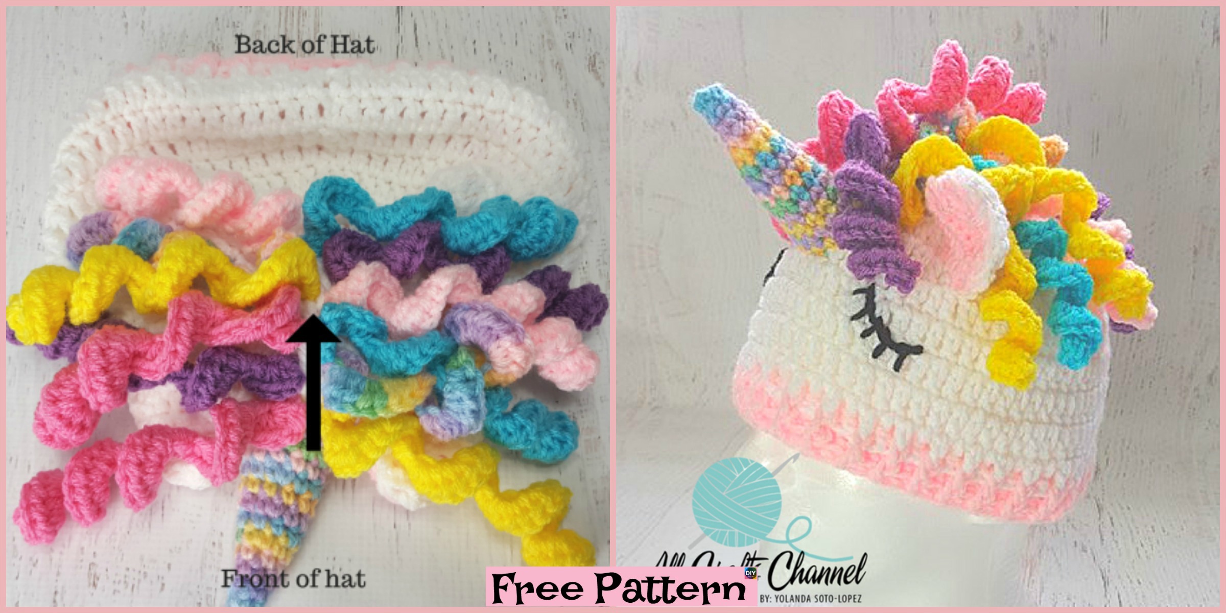 Cute Crochet Unicorn Hat – Free Pattern