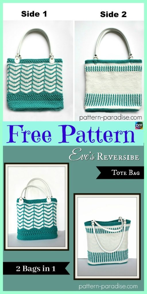 10 Pretty Crocheted Tote Bags - Free Patterns - DIY 4 EVER