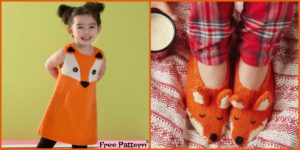 Knit / Crochet Fox Mittens - Free Patterns - DIY 4 EVER