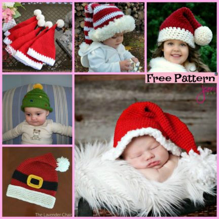 Crochet Santa Baby Booties - Free Patterns - DIY 4 EVER