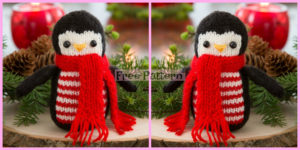 diy4ever-Knit Cheerful Holiday Penguin - Free Pattern