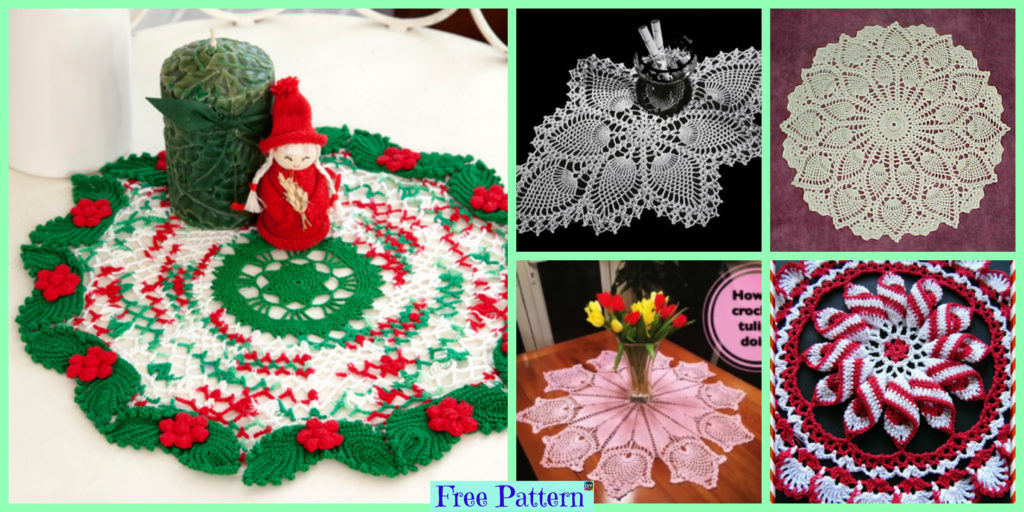 diy4ever -6 Pretty Crochet Lace Doilies - Free Patterns