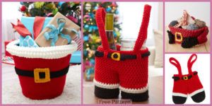 diy4ever-Crochet Santa's Gift Baskets - Free Patterns