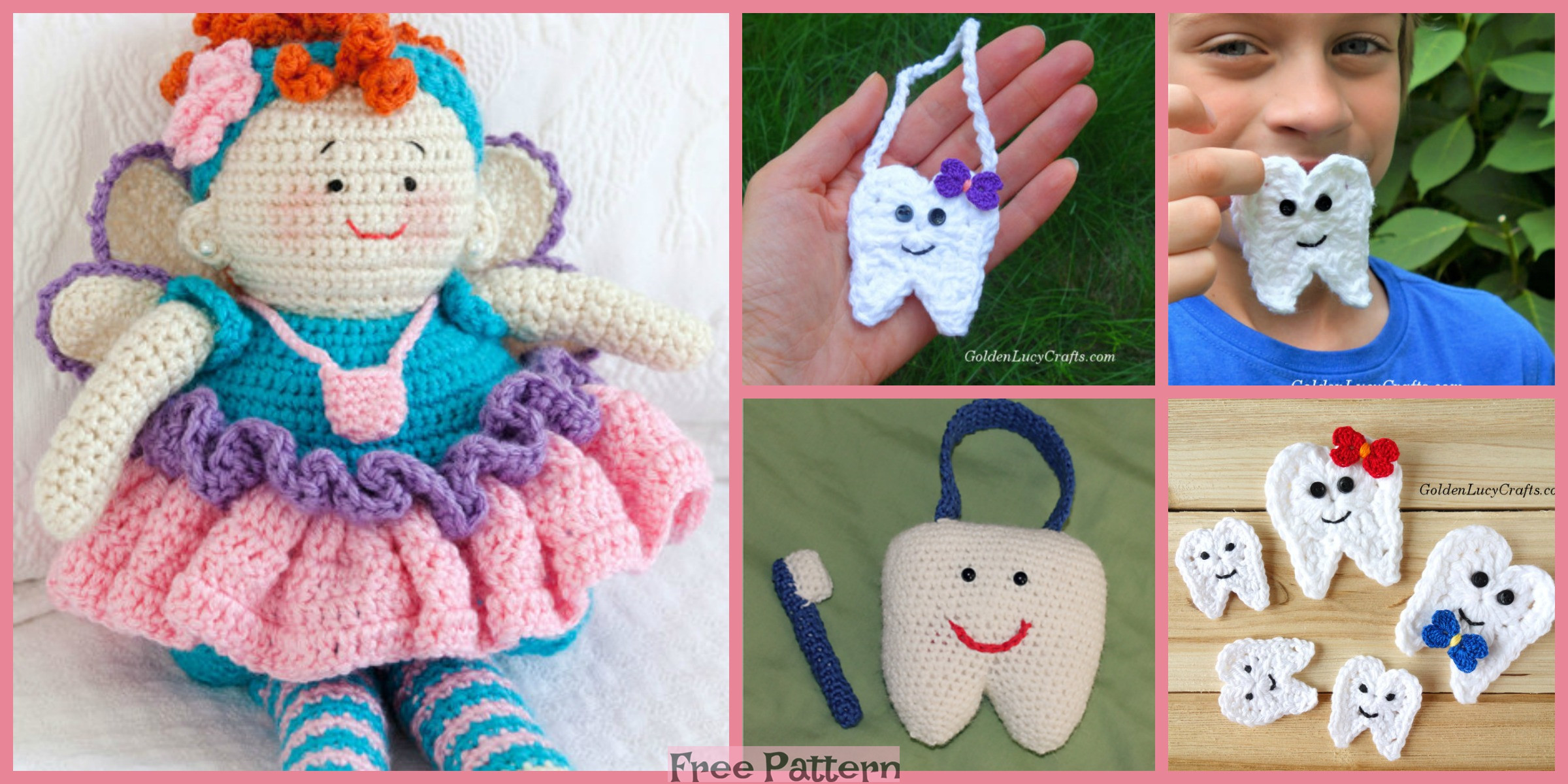 Adorable Crochet Tooth Fairy – Free Pattern
