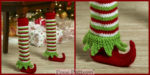 diy4ever-Knit Elf Shoe Table Leg Cover - Free Pattern