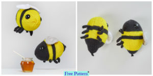 diy4ever-Adorable Knit Bumblebees - Free Pattern