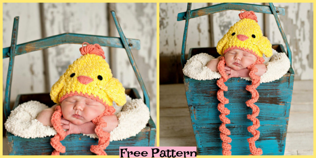 diy4ever-Crochet Chicken Hat - Free Pattern