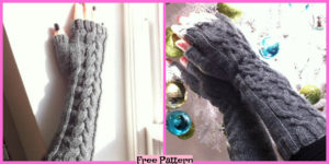 diy4ever-Knit Fingerless Gloves - Free Patterns