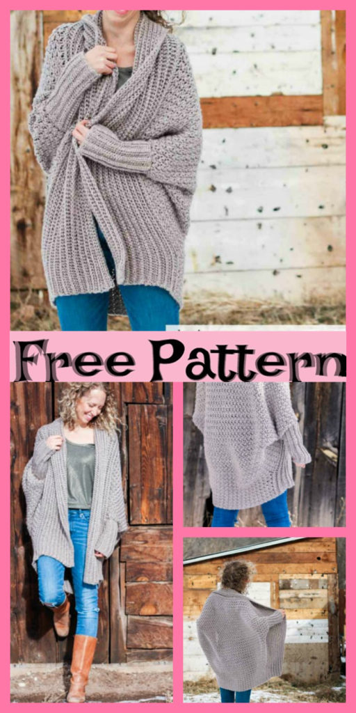 8 Stylish Crochet Cardigan Free Patterns - DIY 4 EVER