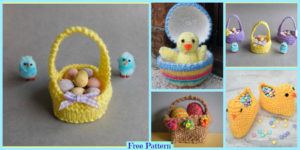 diy4ever-Crochet Easter Baskets - Free Patterns