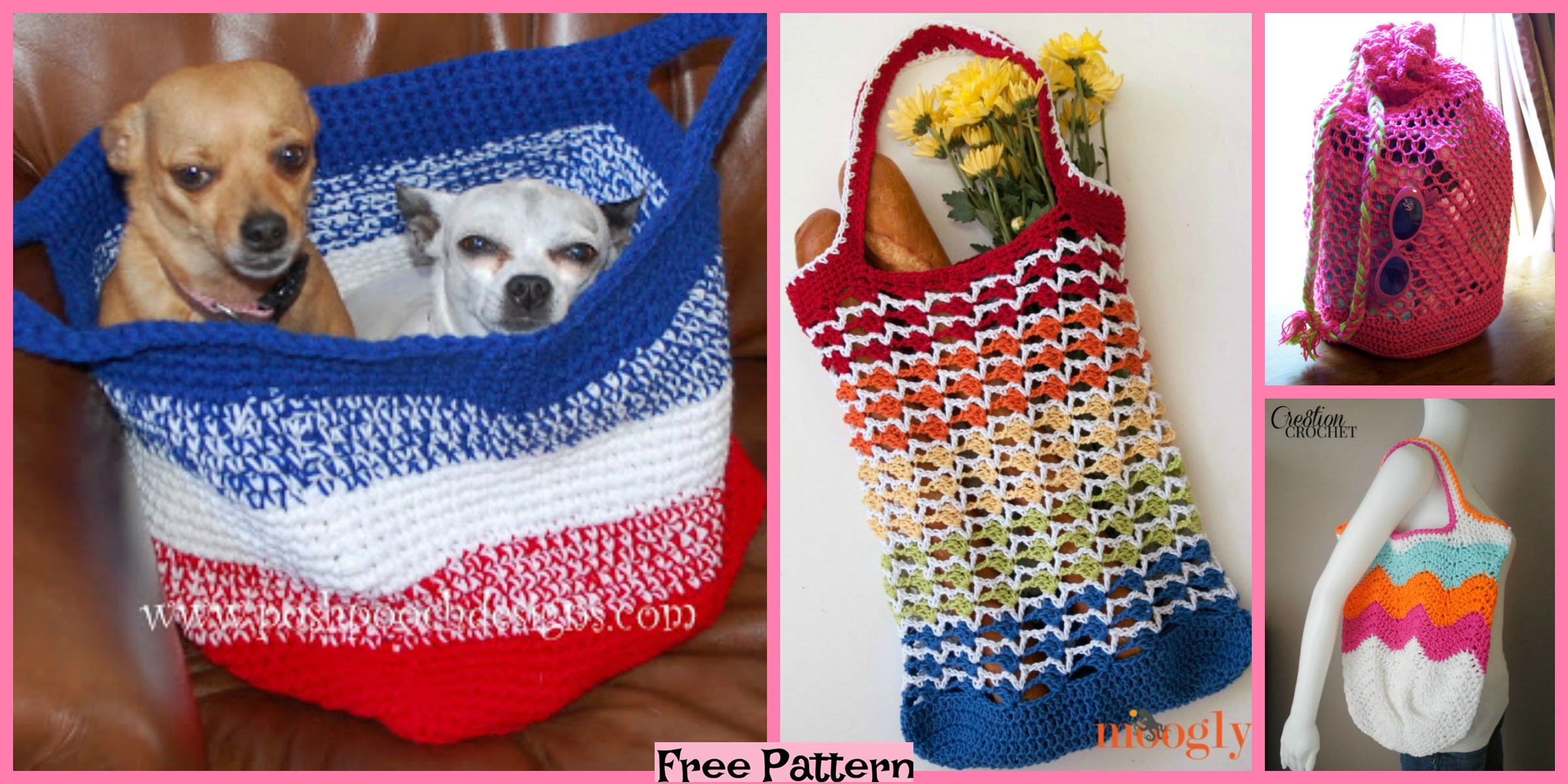 8 Beautiful Crochet Beach Bag Free Patterns