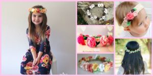 diy4ever-Crochet Flower Crown - Free Patterns