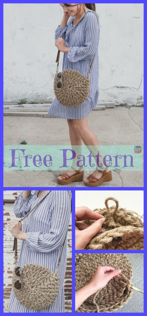 Unique Crochet Circle Bags - Free Patterns - DIY 4 EVER