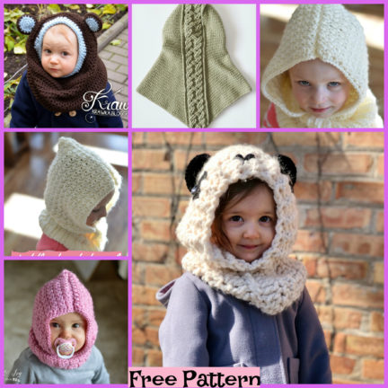 Crochet Hooded Cowl - Free Patterns - DIY 4 EVER