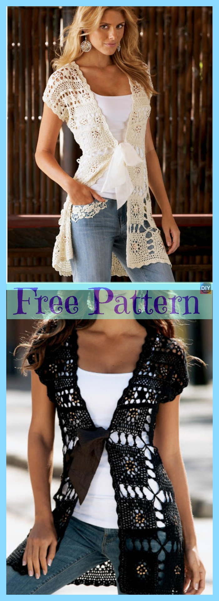Crochet Lace Summer Tops - Free Patterns - DIY 4 EVER