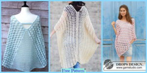 diy4ever- Crochet Summer Poncho Free Patterns