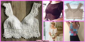 diy4ever- 10 Crochet Lace Crop Top Free Patterns