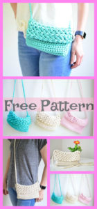 6 Crochet Cross Body Bag Free Patterns - DIY 4 EVER