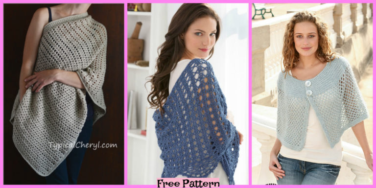 6 Crochet Shoulder Wrap Free Patterns - DIY 4 EVER