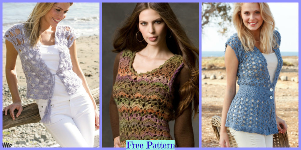 diy4ever-8 Crochet Lace Vests - Free Patterns