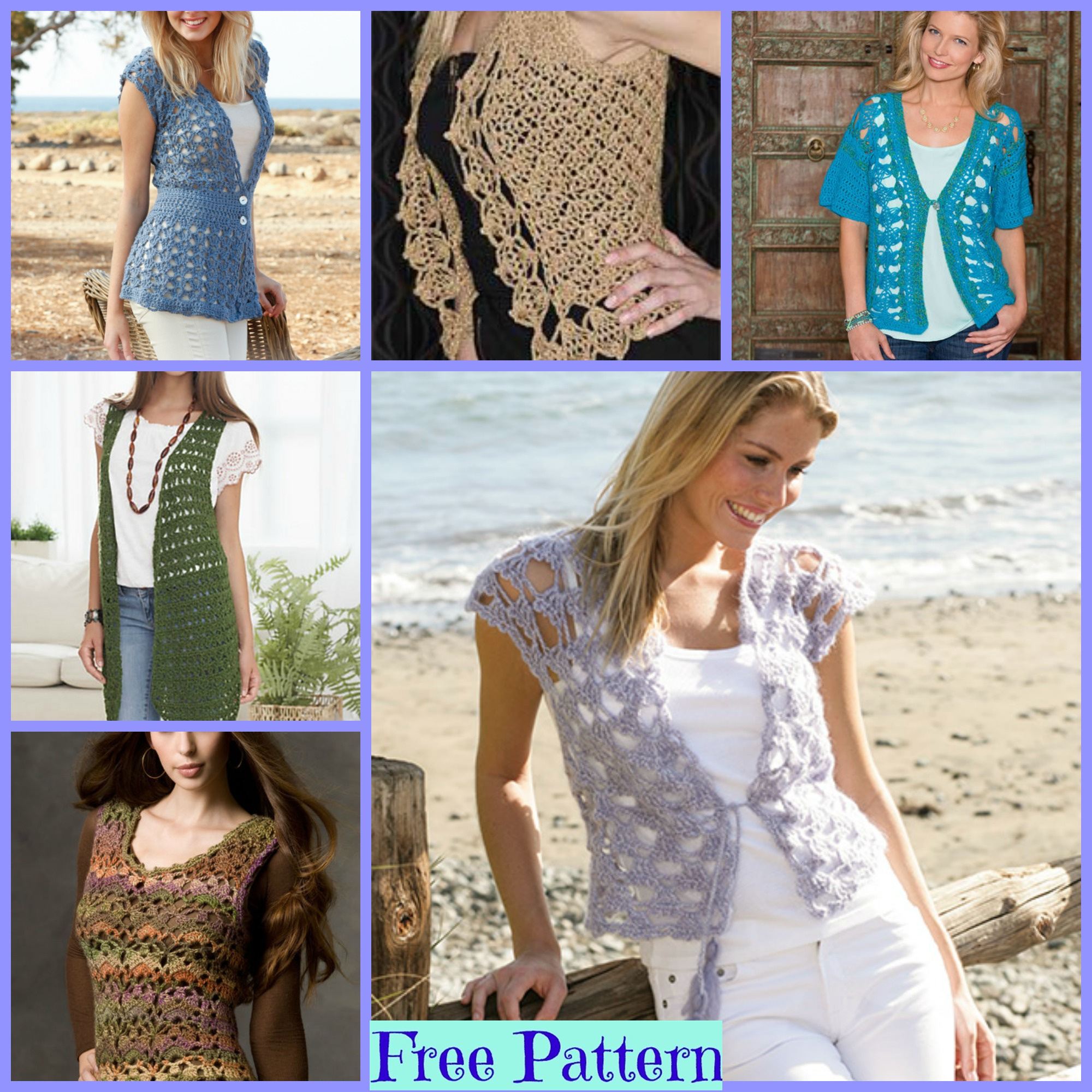diy4ever-8 Crochet Lace Vests - Free Patterns