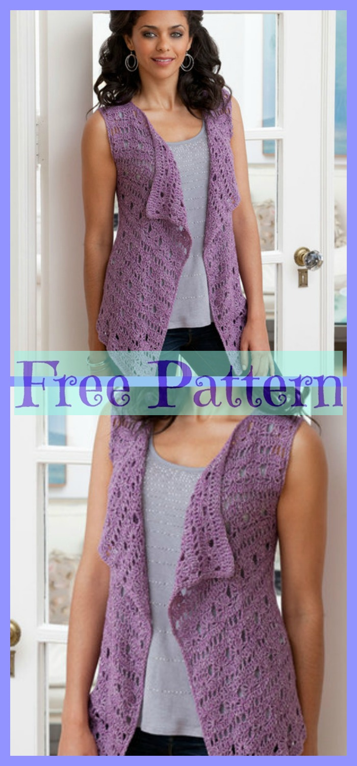 10 Crochet Lace Vests - Free Patterns - DIY 4 EVER