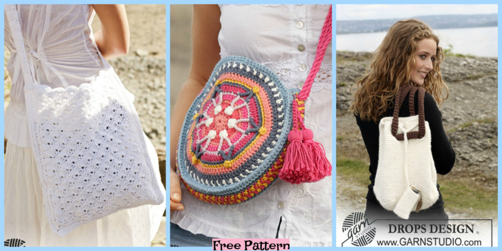 diy4ever- 8 Crochet Summer Bags - Free Patterns